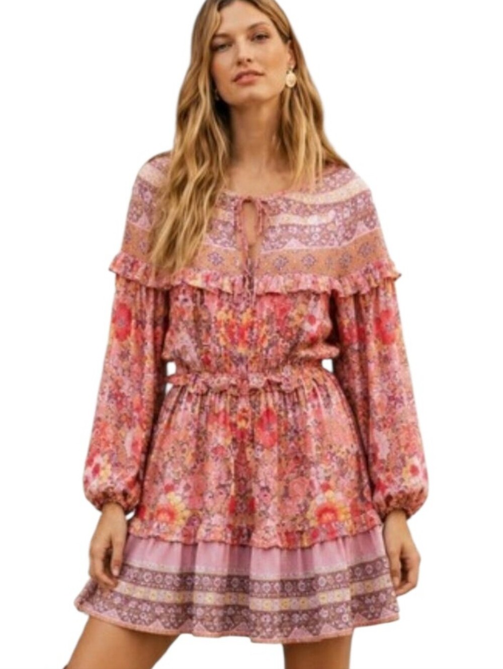 Conscious Coterie Boho Dress Inspired by Spell Amethyst Floral